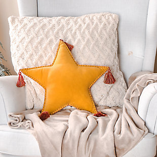 HGTV Home Collection Star Shape Pillow, Yellow, rollover
