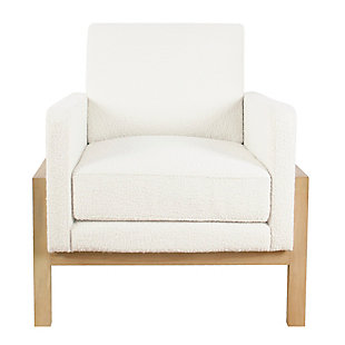 Kinfine USA HomePop Modern Wood Accent Chair, , large