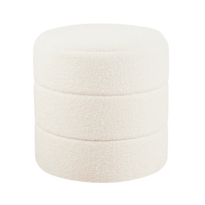 Kinfine USA HomePop Round Ottoman, , large