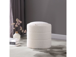 Kinfine USA HomePop Round Storage Ottoman