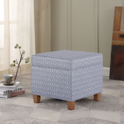 A600078880 Kinfine USA HomePop Square Storage Ottoman, Gray sku A600078880