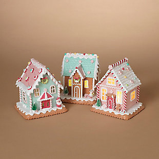 GIL Lighted Gingerbread Houses (Set of 3), , rollover