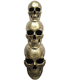 Haunted Hill Farm 3' Skull Stack Prelit LED Figurine, , large