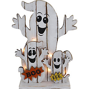 Haunted Hill Farm Ghost Family Centerpiece with Lights, , large