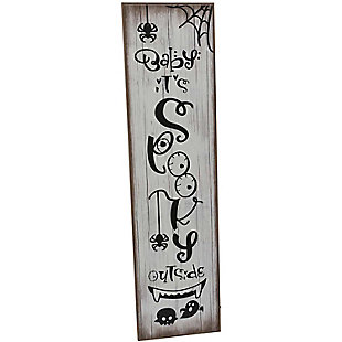 Haunted Hill Farm Baby It's Spooky Outside Porch Leaner Sign with LED Lights, , large