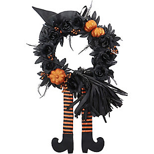 Haunted Hill Farm Halloween Witch's Wreath, , large