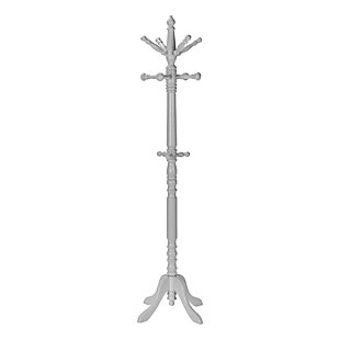 Monarch Specialties Transitional Free Standing 11 Hooks Coat Rack, Gray, large