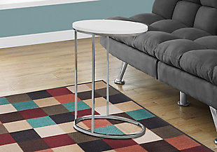 Monarch Specialties Contemporary Oval Top C-Shape Accent Table, , rollover