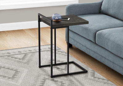 "Monarch Specialties Contemporary 25" High C-Shape Accent Table", Black