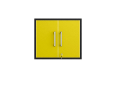 Eiffel 1-Drawer Mobile Garage Storage Cabinet, Black/Yellow, large