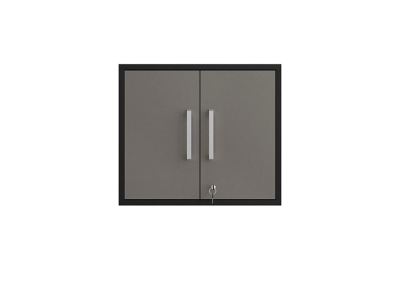 Eiffel 1-Drawer Mobile Garage Storage Cabinet, Black/Gray, large