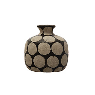 Storied Home Terracotta Vase with Wax Relief Dots, , large