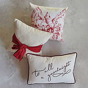 Storied Home Pillow with Bow, , rollover