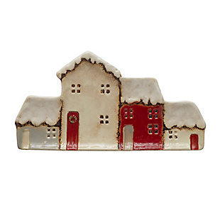 Storied Home Stoneware Houses Platter, , large