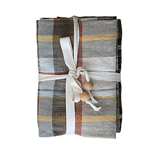 Storied Home Multi Color Plaid Tea Towels (Set of 3), , large