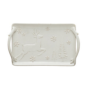 Storied Home Holiday Handled Tray, , large