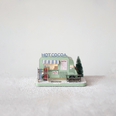 A600079627 Storied Home Paper Hot Cocoa Truck in Winter Scene sku A600079627