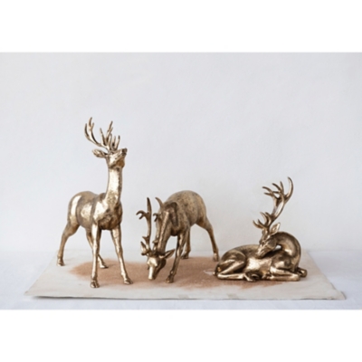 Storied Home Standing Deer Figurine, Multi