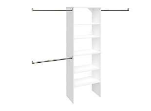 SuiteSymphony 25" Starter Tower Closet Organization System, Pure White, rollover