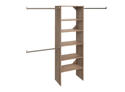 ClosetMaid 25 Starter Tower Closet Organization System, Natural Gray