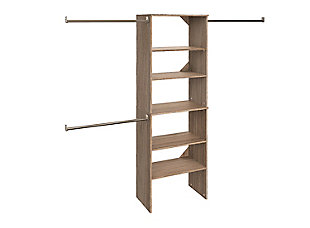 SuiteSymphony 25" Starter Tower Closet Organization System, Natural Gray, rollover