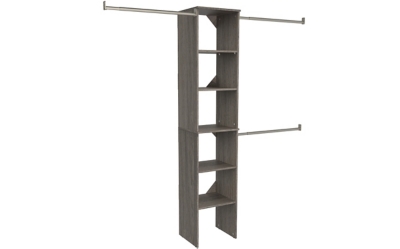 ClosetMaid 16 Starter Tower Closet Organization System, Graphite Gray