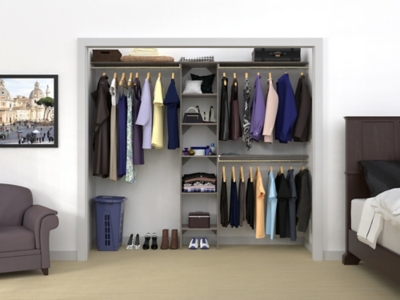 ClosetMaid Hanging Closet Organizer – Platzsparender Kleiderbügel-Organizer Mit 10 Fächern In Grau