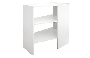 SuiteSymphony 2-Shelf Corner Base Shelving Unit, Pure White, rollover
