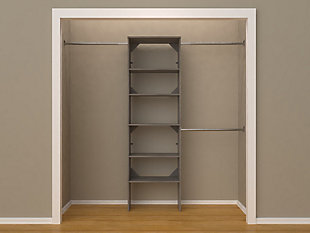 SuiteSymphony 25" Starter Tower Closet Organization System, Graphite Gray, rollover