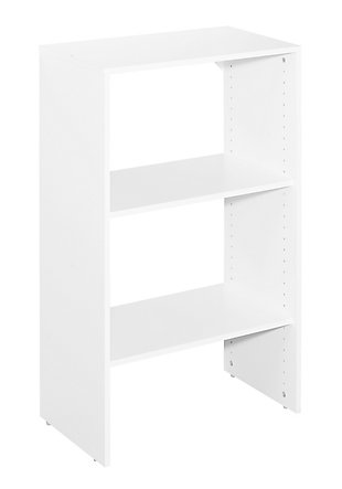 SuiteSymphony 2-Shelf 25" Base Shelving Unit, Pure White, rollover