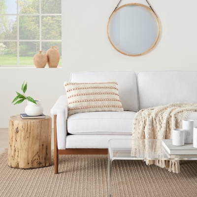 Mina Victory Woven Lines And Dots Indoor Throw Pillow