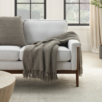 A600080009 Mina Victory Woven Chenille Indoor Throw Blanket,  sku A600080009