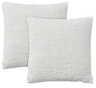 Mina Victory Woven Chenille Indoor Throw Pillow (Set of 2), White, large