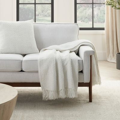 A600080016 Mina Victory Woven Chenille Indoor Throw Blanket,  sku A600080016