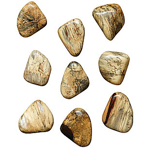 Uttermost Pebbles Wood Wall Decor Set of 9, Brown, large