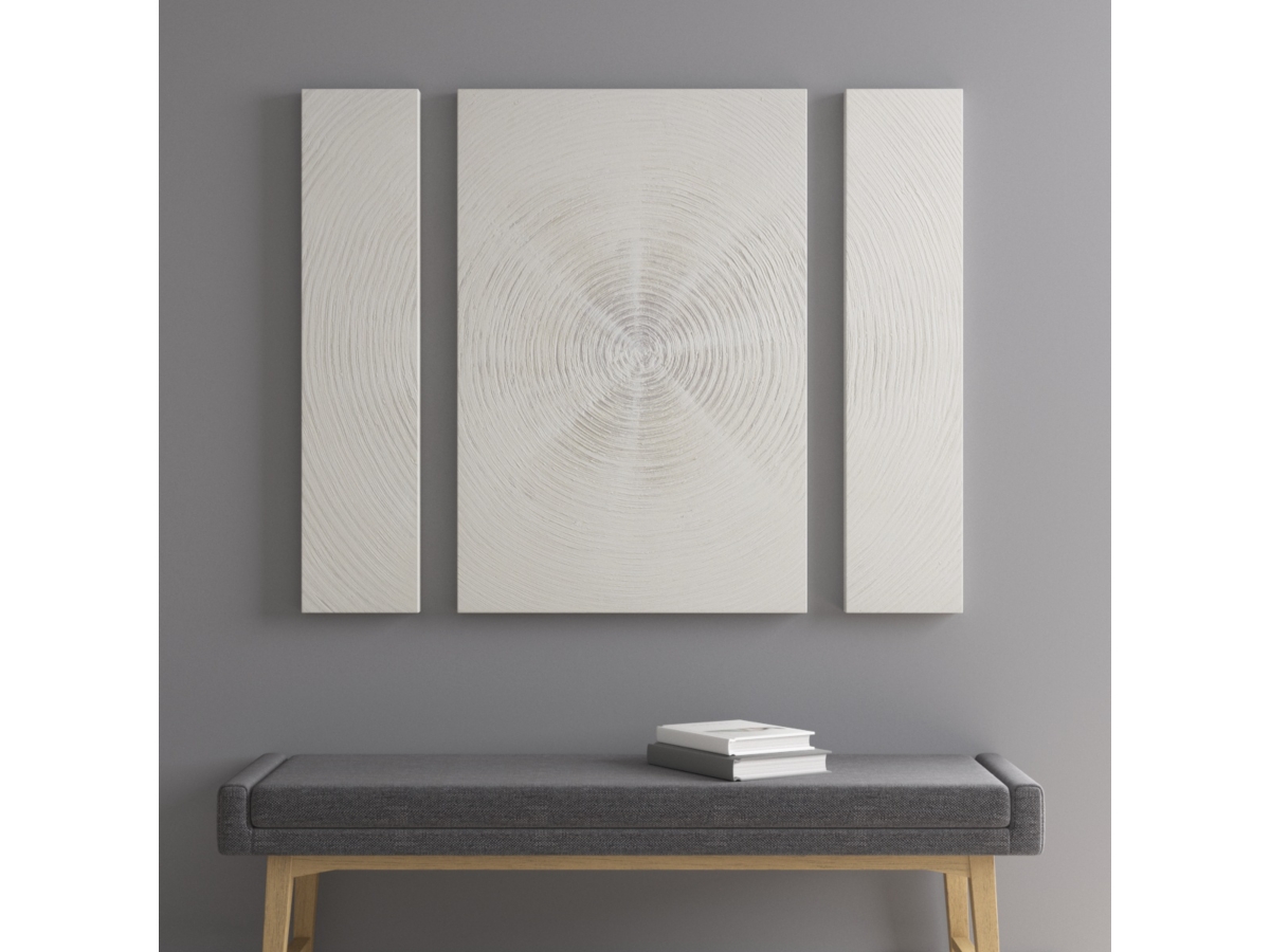Silver Sand Zen Abstract Wall Art Set of 3 | Ashley