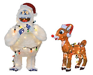 Rudolph and Bumble 3D Pre-Lit Yard Art Set, , large