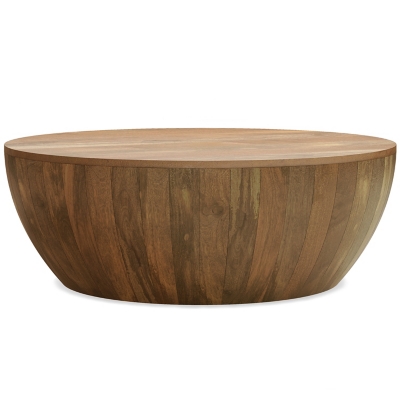 Simpli Home Elmbrook Drum Coffee Table, , large
