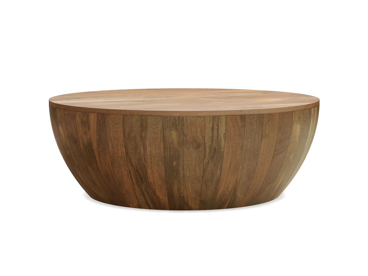 Simpli Home Elmbrook Drum Coffee Table, , large