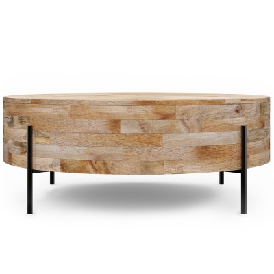 Simpli Home Rayburn Drum Coffee Table, , large