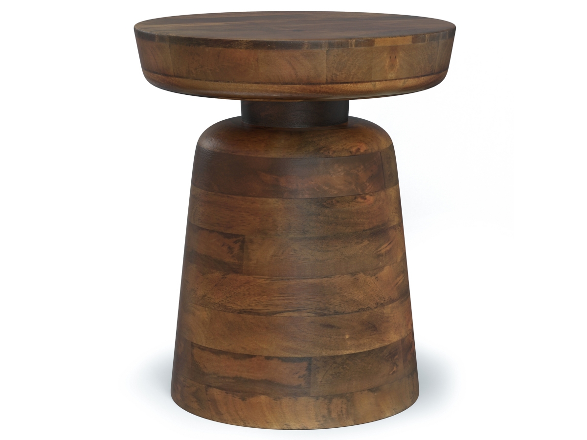 Simpli Home Robbie Accent Table, Walnut Brown, large