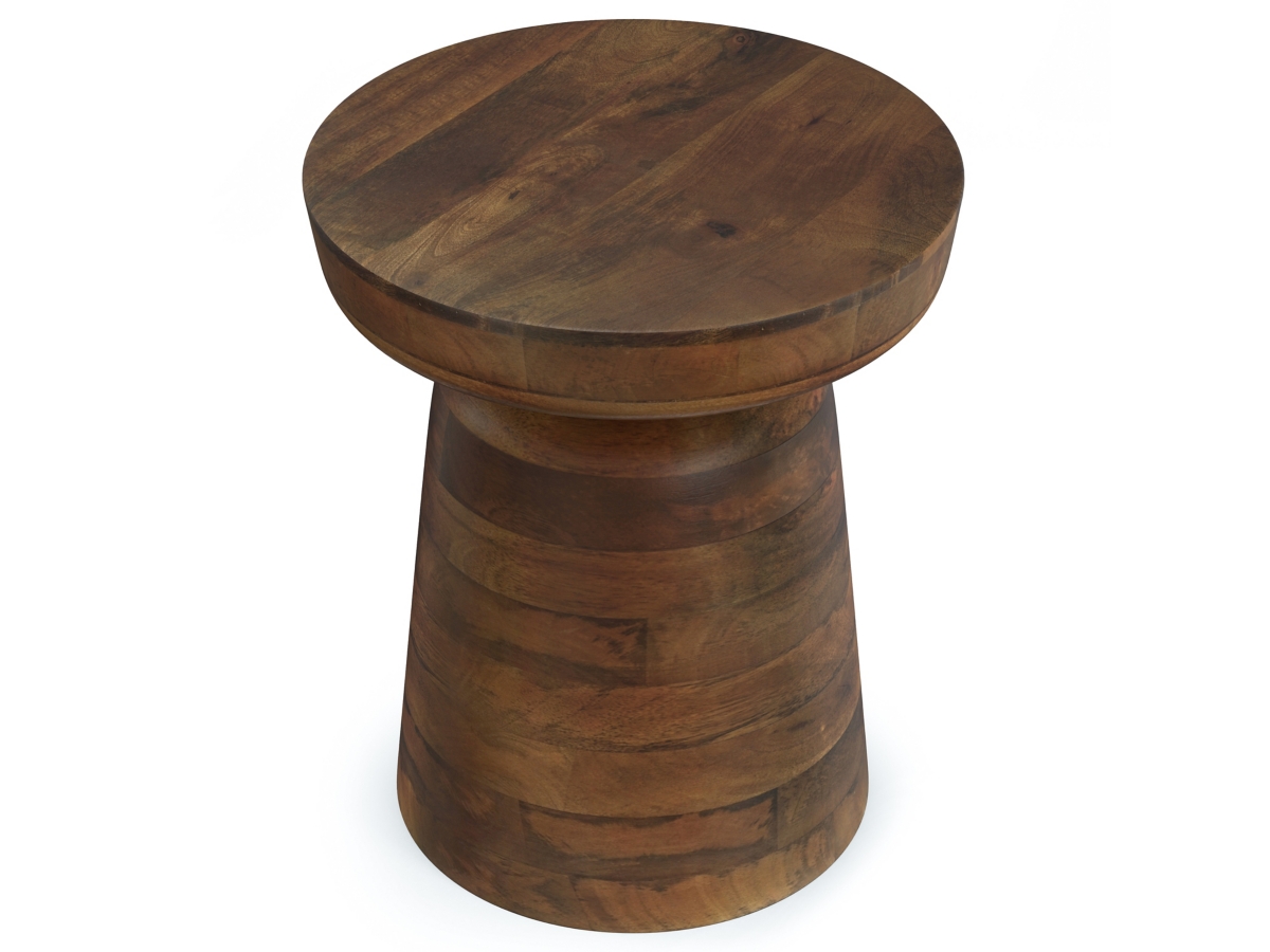 Simpli Home Robbie Accent Table, Walnut Brown, large