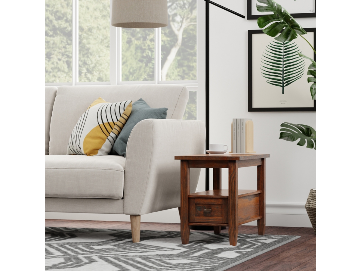 Simpli Home Warm Shaker Narrow Side Table, , large