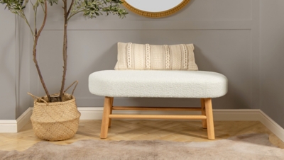 Jennifer Taylor Home Fuji Upholstered Bedroom Accent Bench, , rollover