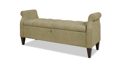 Jennifer Taylor Home Jacqueline Tufted Roll Arm Storage Bench, , large