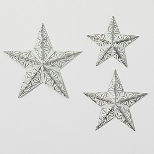 Sullivans Whitewashed Star Wall Décor (Set of 3), , large