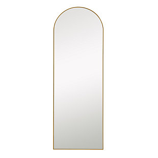 Feronia 24" x 71" Full-Length Arched Standing Mirror, Gold, large