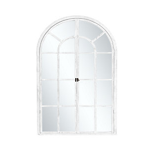 Feronia 24" x 36"  Arched Wall Mirror, White, large