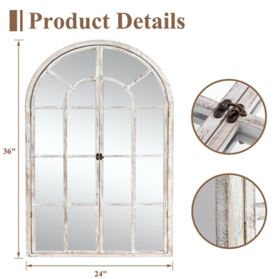 Feronia 24" x 36" Arched Wall Mirror, , large