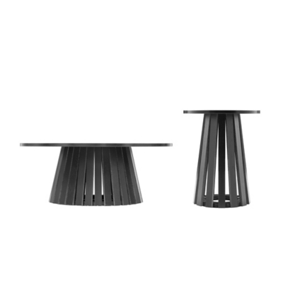 Manhattan Comfort Layla Coffee and End Table Set, Black, large